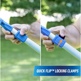 Unger Telescoping 6 ft. L X 2 in. D Aluminum Extension Pole Blue/White