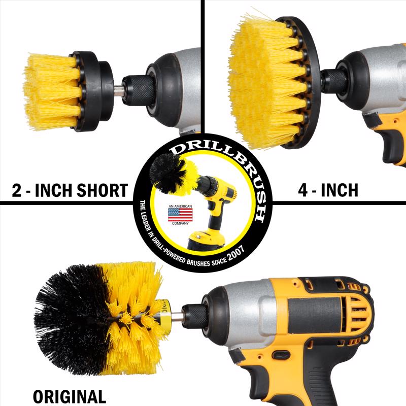 Drillbrush 4 in. W Medium Bristle Metal Handle Drill Brush Set