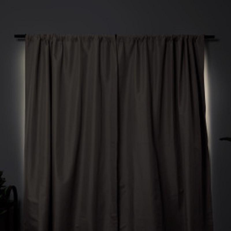 Umbra Twilight Gray Blackout Curtains 52 in. W X 63 in. L