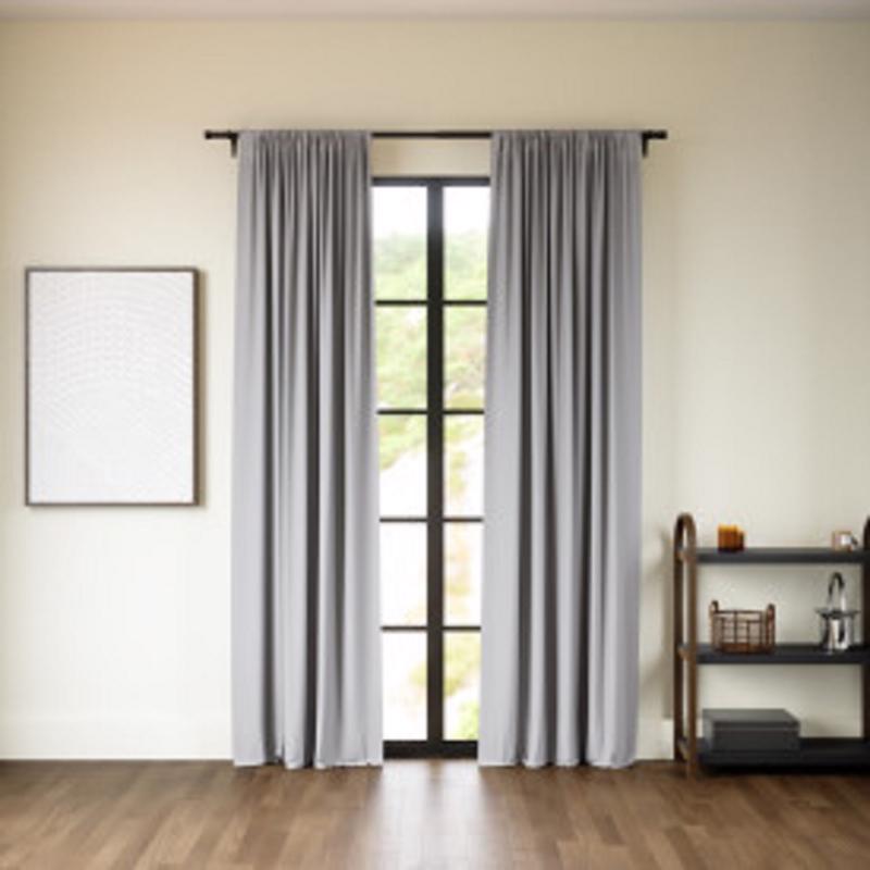 Umbra Twilight Gray Blackout Curtains 52 in. W X 84 in. L