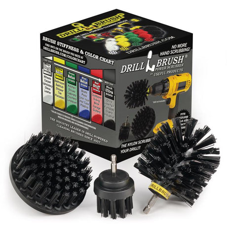 DRILL BRUSH SET BLK 3PC