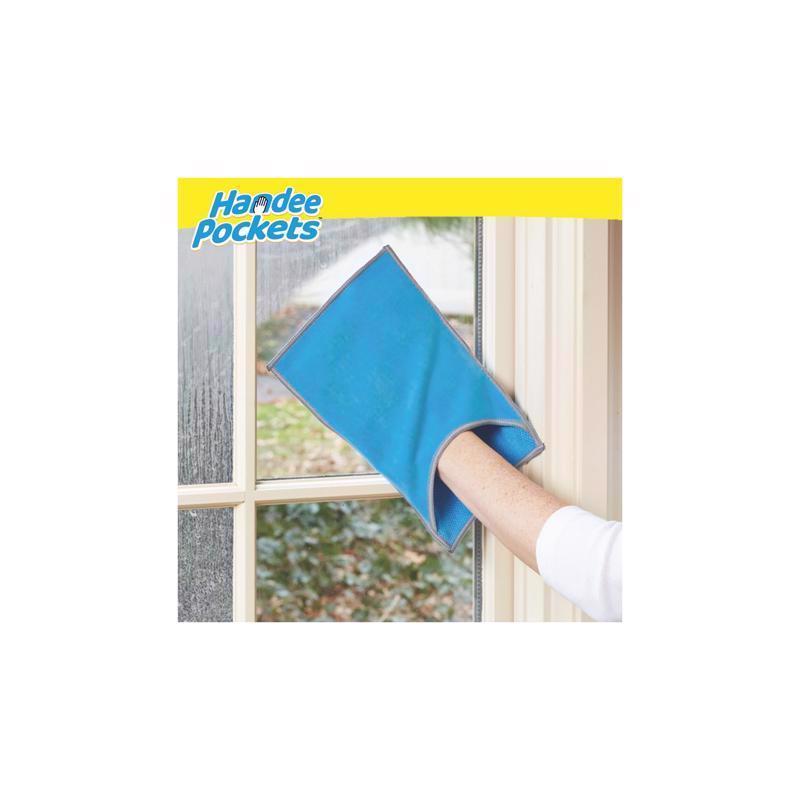 Handee Pockets Microfiber Cleaning Cloth 6.25 in. W X 9.75 in. L 2 pk