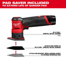 Milwaukee M12 3.75 in. L X 3.625 in. W Aluminum Oxide 150 Grit Medium Sanding Sheet