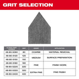 Milwaukee M12 3.75 in. L X 3.625 in. W Aluminum Oxide 400 Grit Sanding Sheet