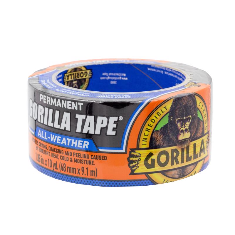 Gorilla All Weather 1.88 in. W X 10 yd L Tape Black