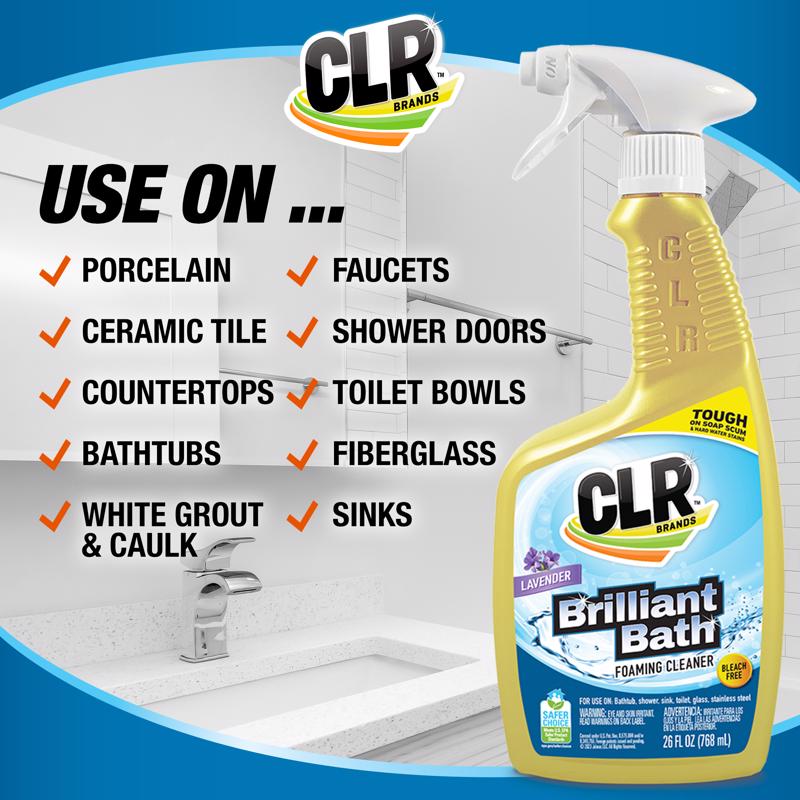 CLR Brilliant Bath Lavender Scent Foaming Cleaner 26 oz Liquid