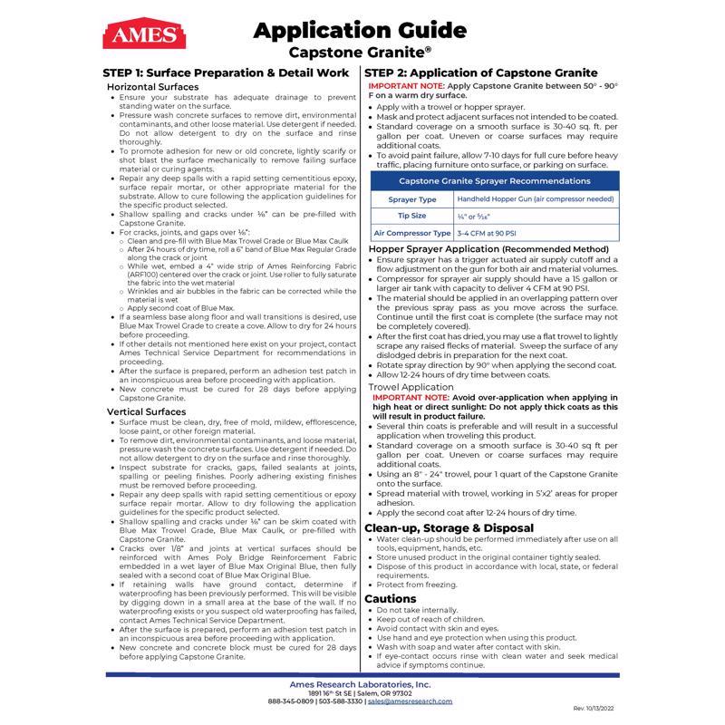 AMES Capstone Granite Gloss Shoreline Water-Based Acrylic Concrete Floor Paint 5 gal