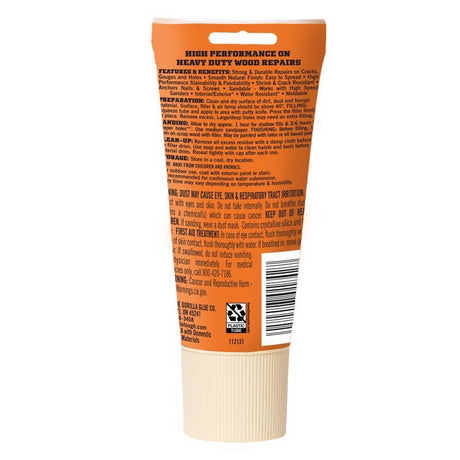 Gorilla White Wood Filler 6 oz