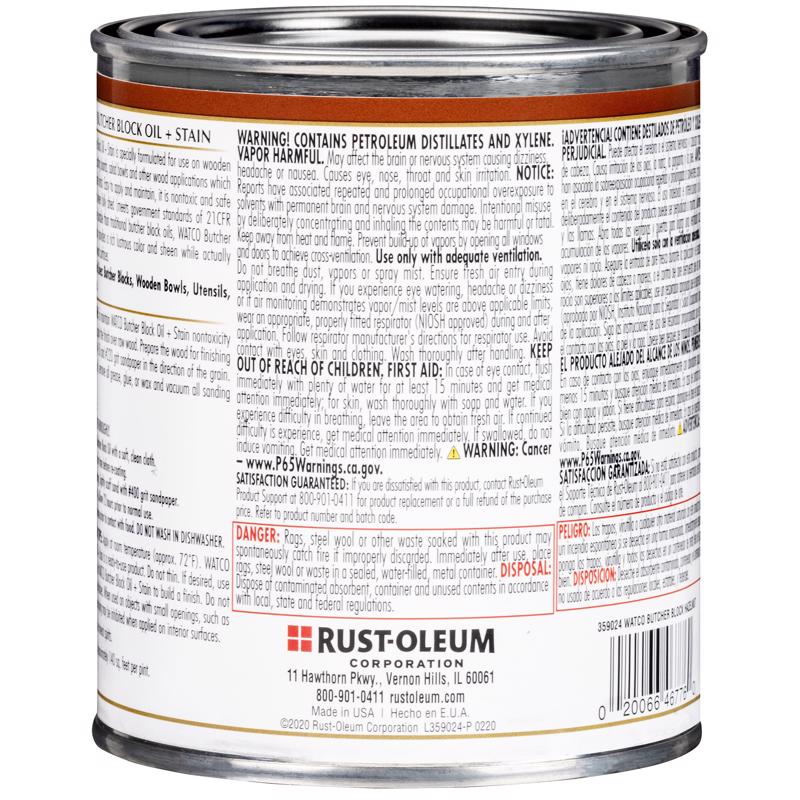 Watco Butcher Block Oil 16 oz Liquid