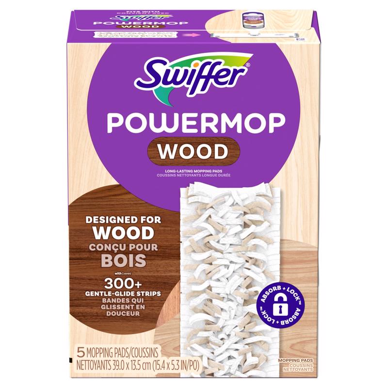 WOOD MOP REFILL PAD 5PK