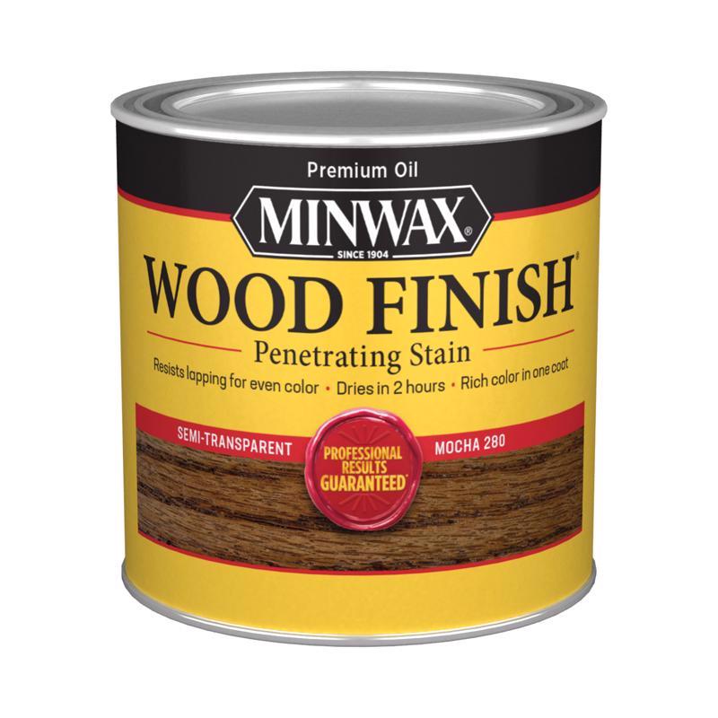 Minwax Wood Finish Semi-Transparent Satin Mocha Oil-Based Penetrating Wood Stain 0.5 pt