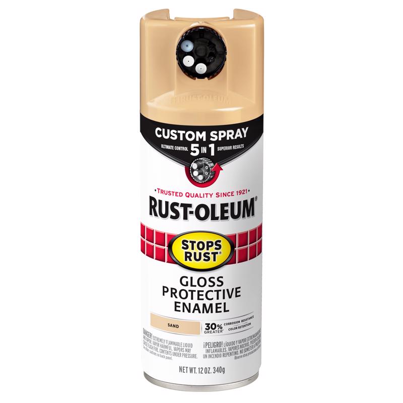 Rust-Oleum Stops Rust Custom Spray 5-in-1 Gloss Sand Spray Paint 12 oz