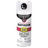 Rust-Oleum Stops Rust Custom Spray 5-in-1 Semi-Gloss White Spray Paint 12 oz