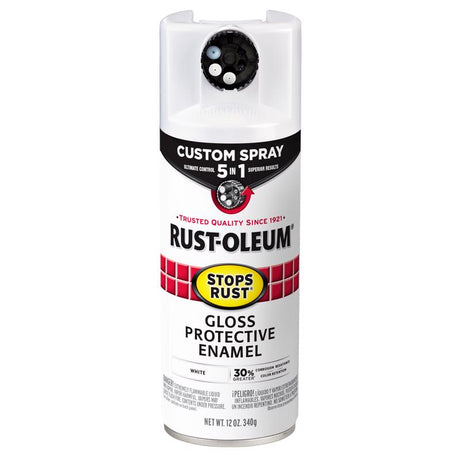 Rust-Oleum Stops Rust Custom Spray 5-in-1 Gloss White Spray Paint 12 oz
