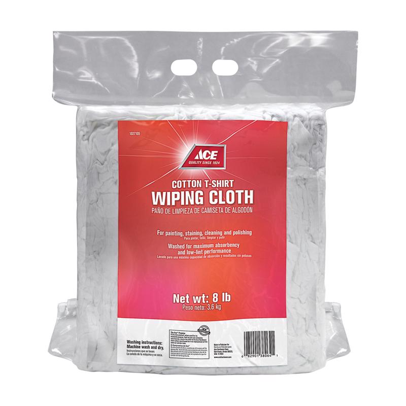 ACE WIPE CLOTH 8LB WHT