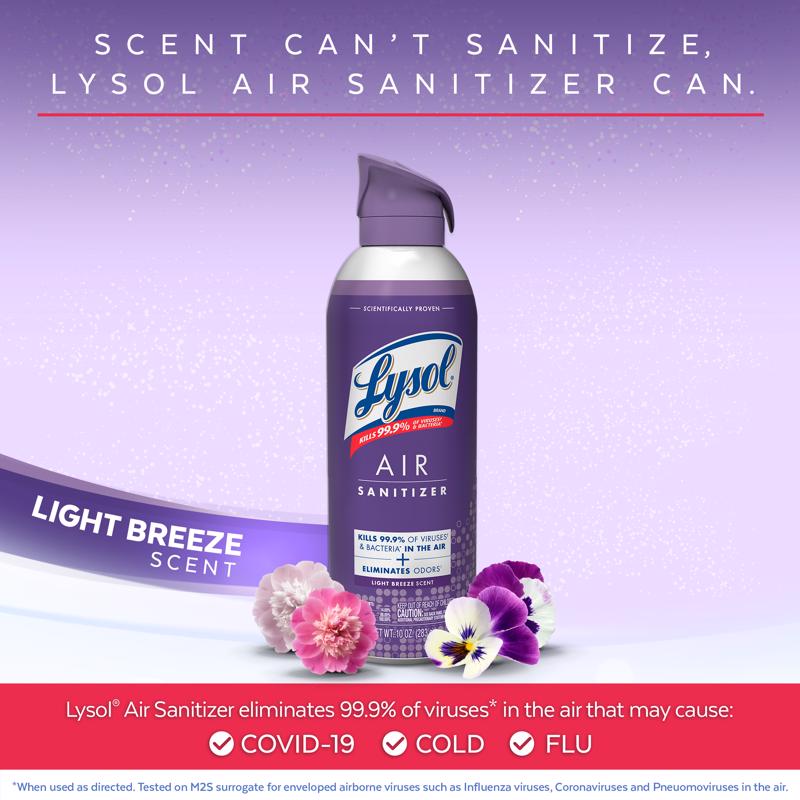 Lysol Light Breeze Scent Air Sanitizer 10 oz 1 pk
