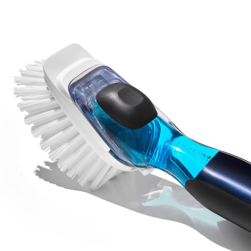 OXO Good Grips 1 in. W Medium Bristle Plastic/Rubber Handle Soap Dispenser Dish Brush