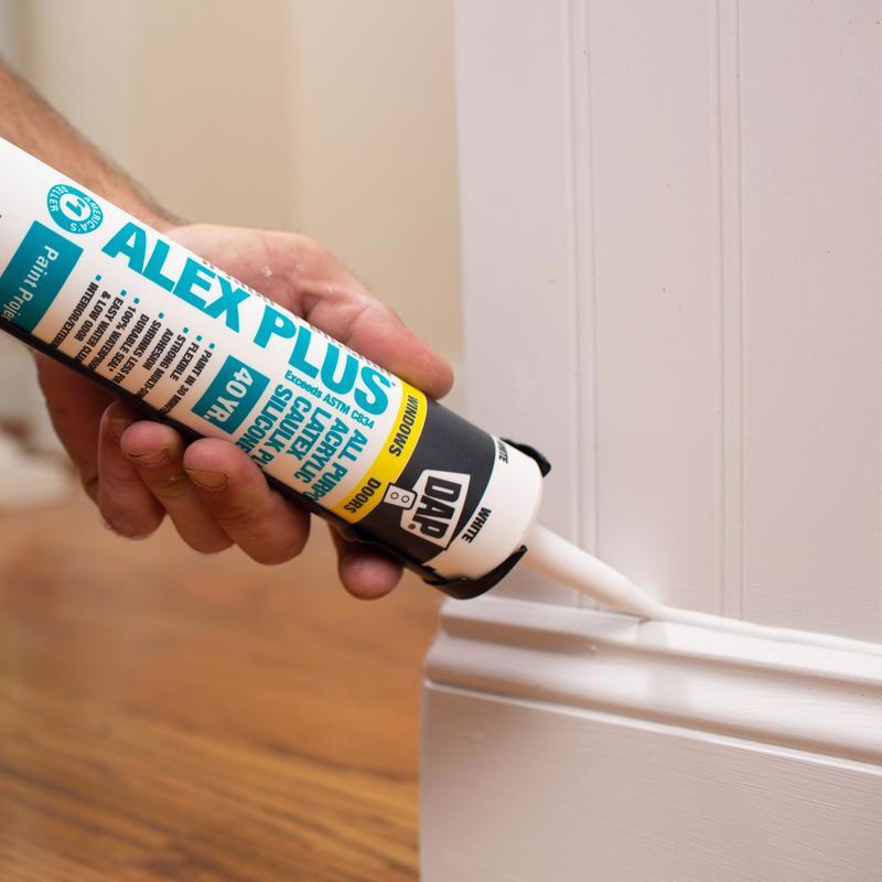 DAP Alex Plus White Siliconized Acrylic Latex All Purpose Caulk 10.1 oz