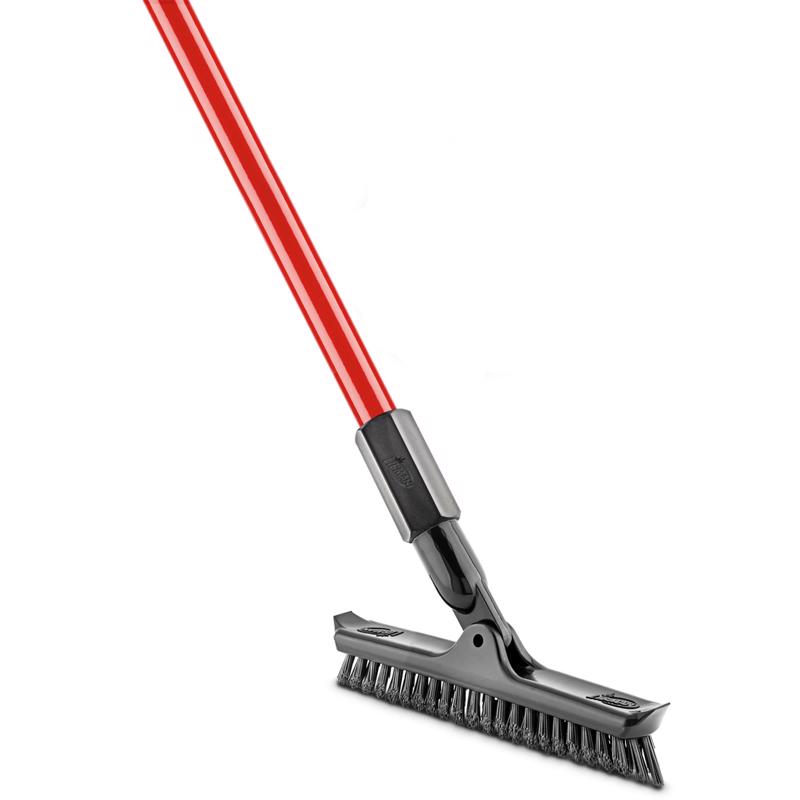 Libman 10 in. W Stiff Bristle 60 in. Steel Handle Swivel Grout & Scrub Brush