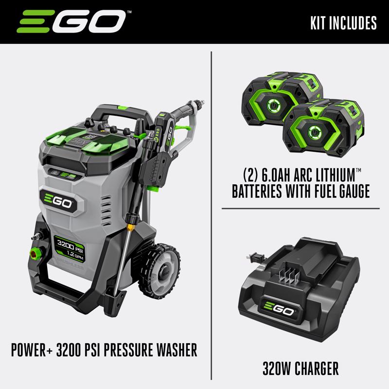 EGO Power+ HPW3204 3200 psi Battery 2 gpm Pressure Washer