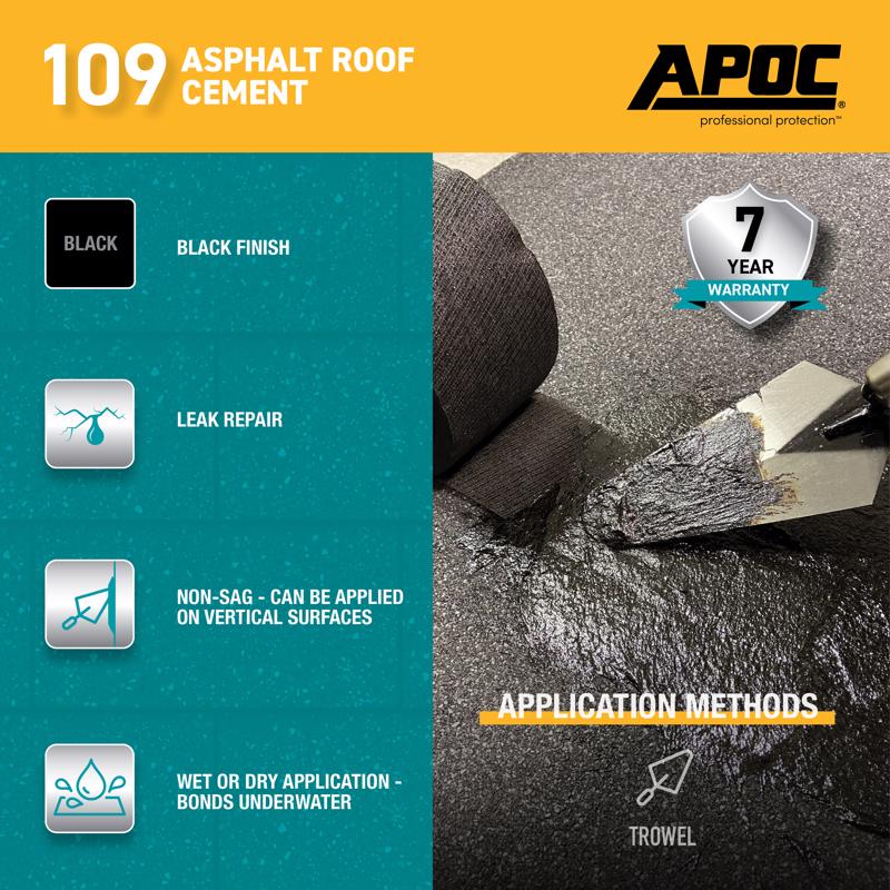 APOC Black Asphalt Roof Cement 5 gal