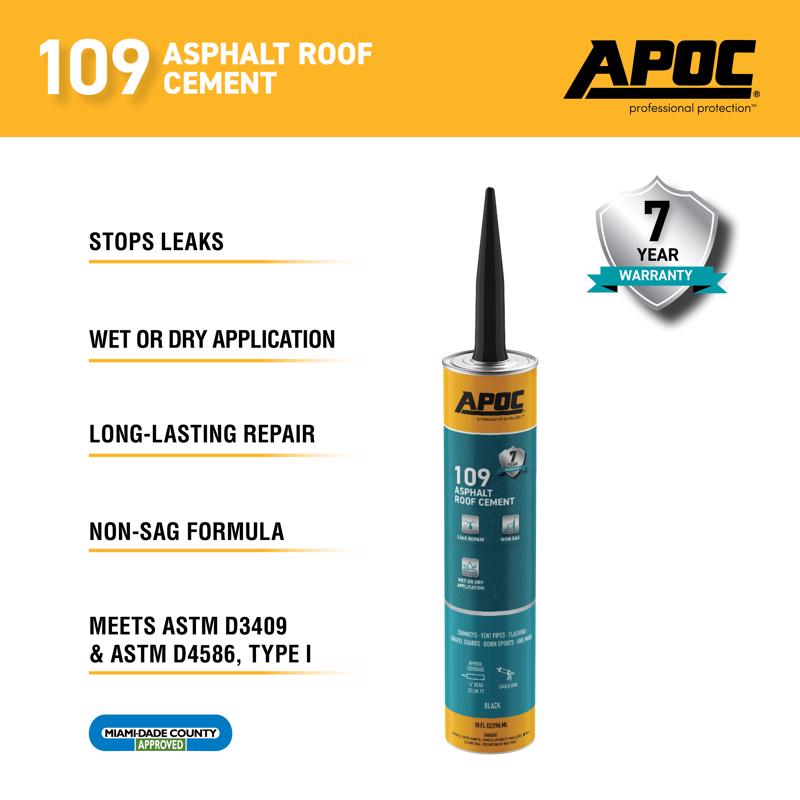 APOC Black Asphalt Roof Cement 10 oz