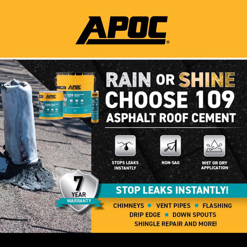 APOC Black Asphalt Roof Cement 10 oz