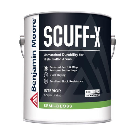 Benjamin Moore Scuff-X Semi-Gloss Base 4 Wall Paint Interior 1 gal
