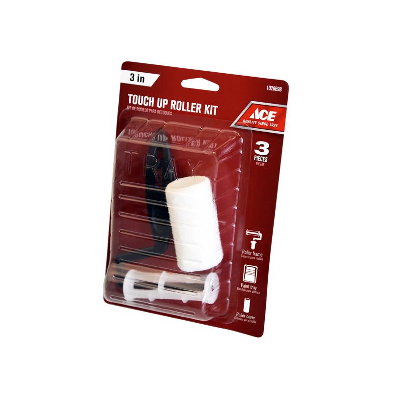 Ace Fabric 3 in. W X 1/4 in. Trim Paint Roller Kit 3 pc