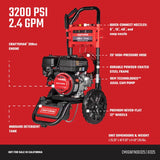 Craftsman (49-State) CMXGWFN061325 CRX 3200 psi Gas 2.4 gpm Pressure Washer