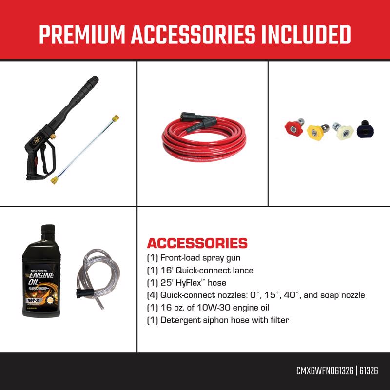 Craftsman (49-State) CMXGWFN061326 CRX 3000 psi Gas 2.3 gpm Pressure Washer