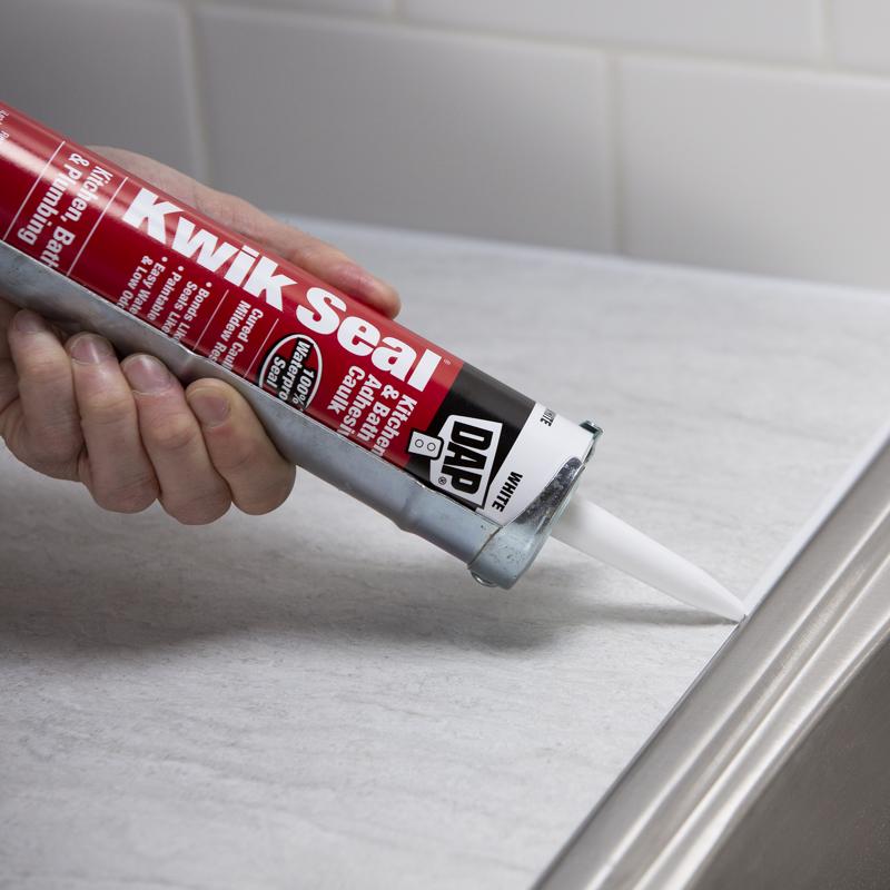 DAP Kwik Seal White Acrylic Latex Kitchen and Bath Adhesive Caulk 10.1 oz