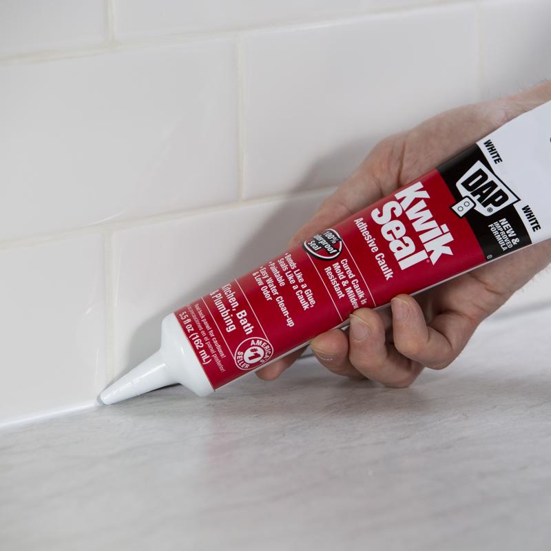 DAP Kwik Seal White Acrylic Latex Kitchen and Bath Adhesive Caulk 10.1 oz