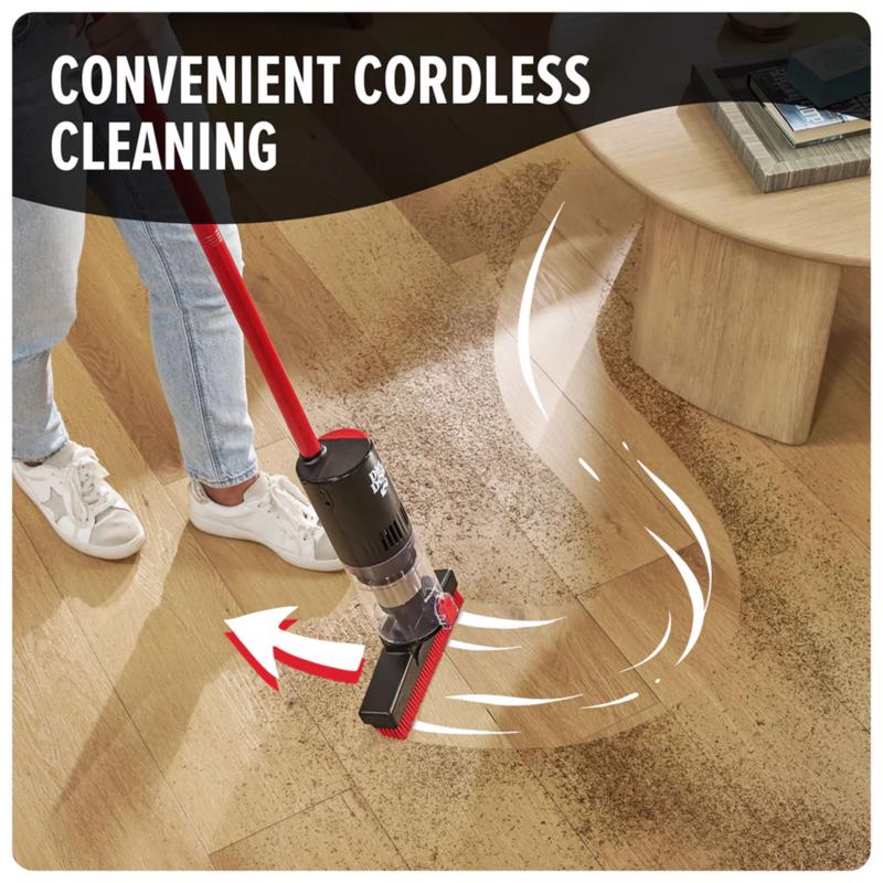 Dirt Devil Broom Vac Bagless Cordless Standard Filter Rechargeable Sweeper