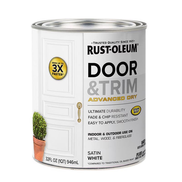 DOOR PAINT SATIN WHT 1QT