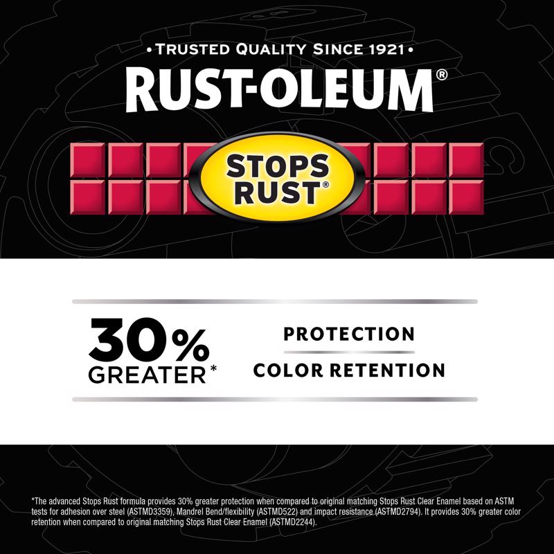 Rust-Oleum Stops Rust 5-in-1 Indoor/Outdoor Matte Crystal Clear Oil-Based Protective Enamel 12 oz
