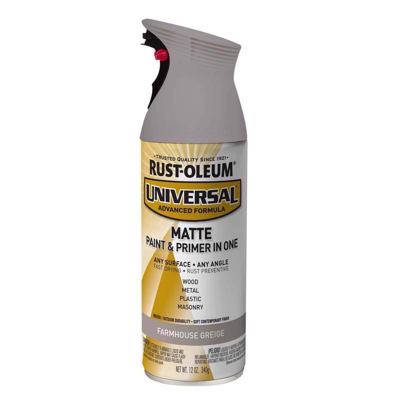 Rust-Oleum Universal Matte Farmhouse Greige Spray Paint 15 oz