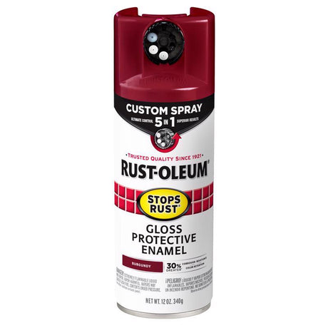 Rust-Oleum Stops Rust Indoor and Outdoor Gloss Burgundy Oil Modified Alkyd Spray Paint 12 oz