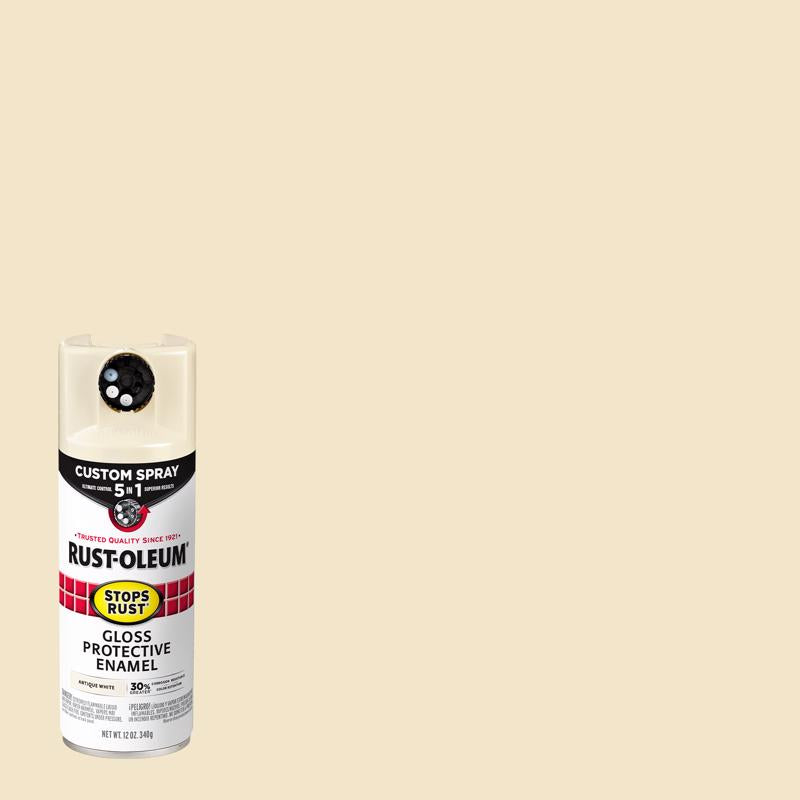 Rust-Oleum Stops Rust Indoor and Outdoor Gloss White Oil Modified Alkyd Spray Paint 12 oz