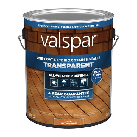Valspar Transparent Cedar Natural Tone Stain and Sealer 1 gal