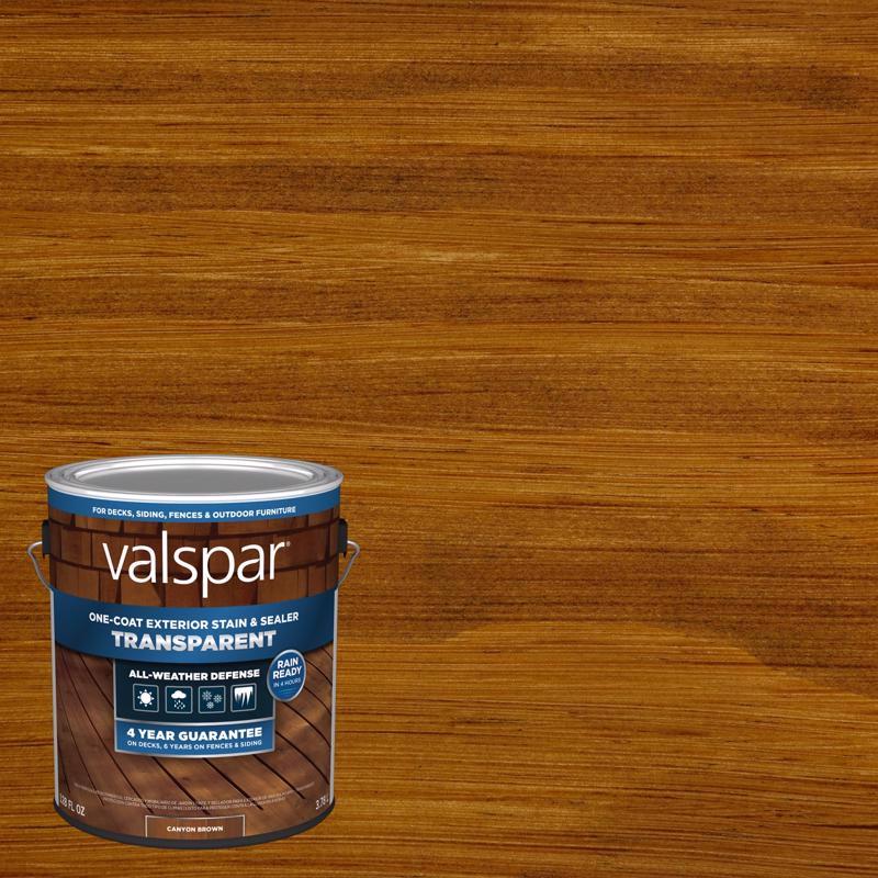 Valspar Transparent Canyon Brown Stain and Sealer 1 gal