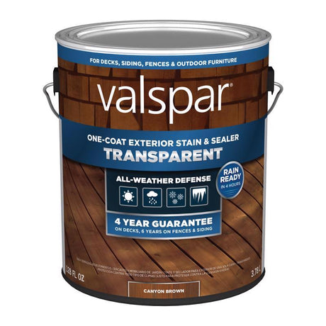 Valspar Transparent Canyon Brown Stain and Sealer 1 gal
