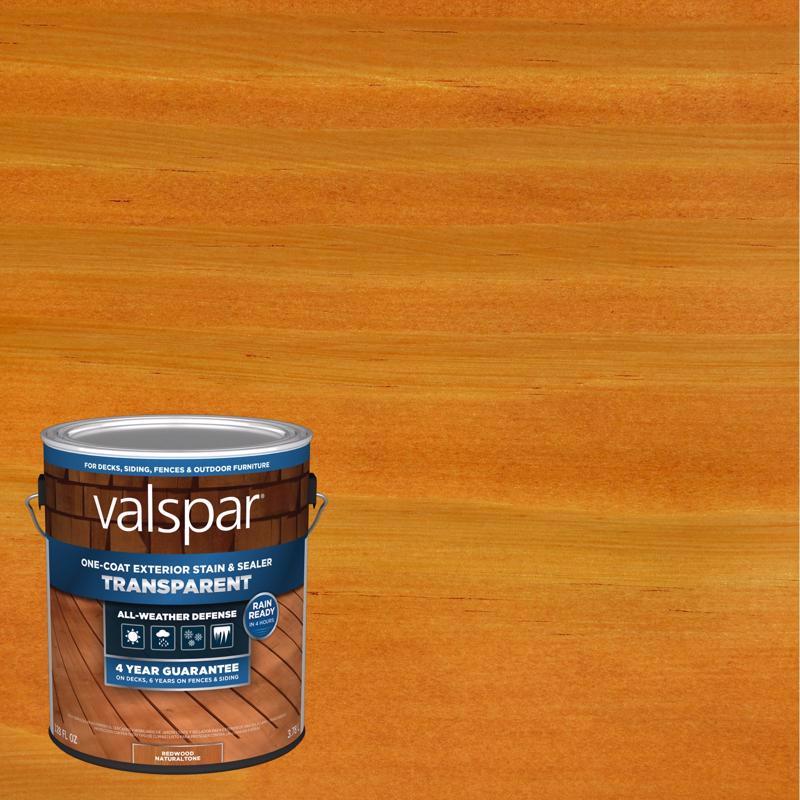 Valspar Transparent Redwood Natural tone Stain and Sealer 1 gal