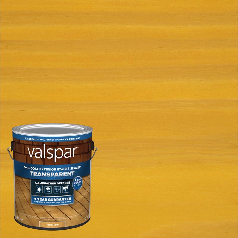 Valspar One-Coat Transparent Honey Gold Stain and Sealer 1 gal