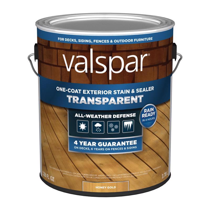Valspar One-Coat Transparent Honey Gold Stain and Sealer 1 gal