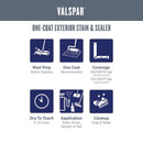 Valspar One-Coat Solid Tintable White Base Stain and Sealer 1 gal