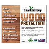 BioHemp Transparent Flat Clear Wood Protection 1 gal
