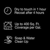 Rust-Oleum Sure Color Flat Black Water-Based Paint + Primer Interior 1 gal