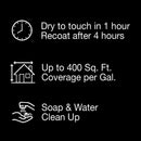 Rust-Oleum Sure Color Semi-Gloss Black Water-Based Paint + Primer Interior 1 gal