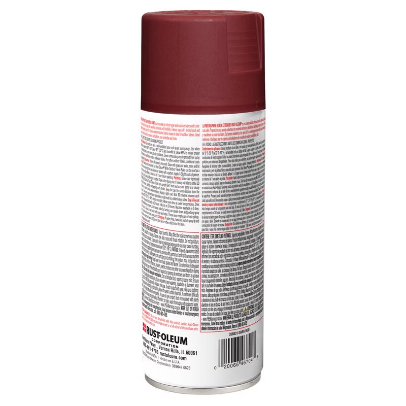 Rust-Oleum Flat Dark Red Fabric Spray Paint 12 oz